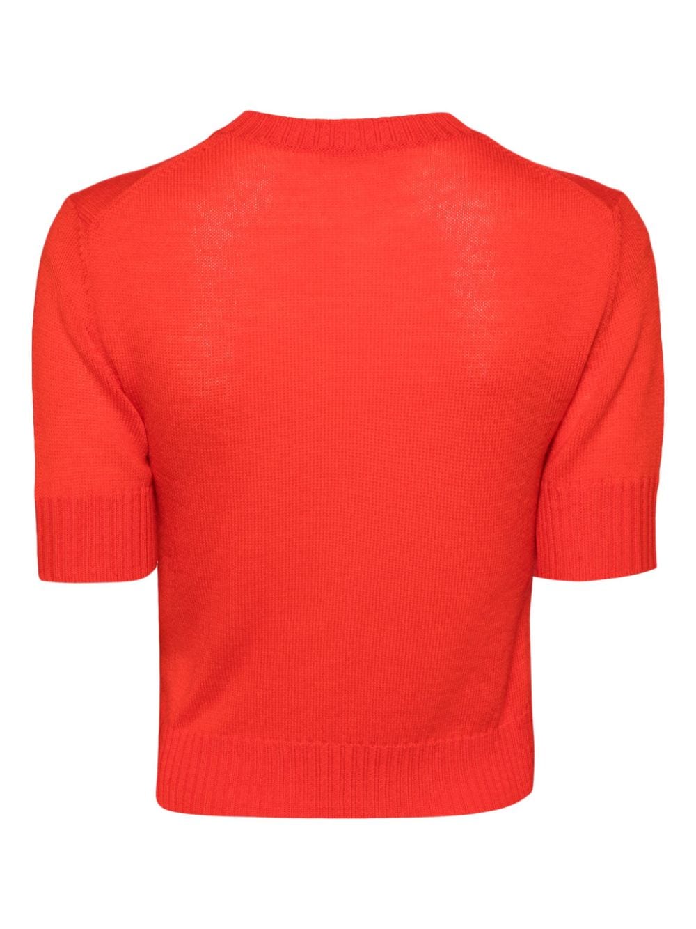 Shop Jil Sander Round-neck Knitted Top In 624 Bright Red