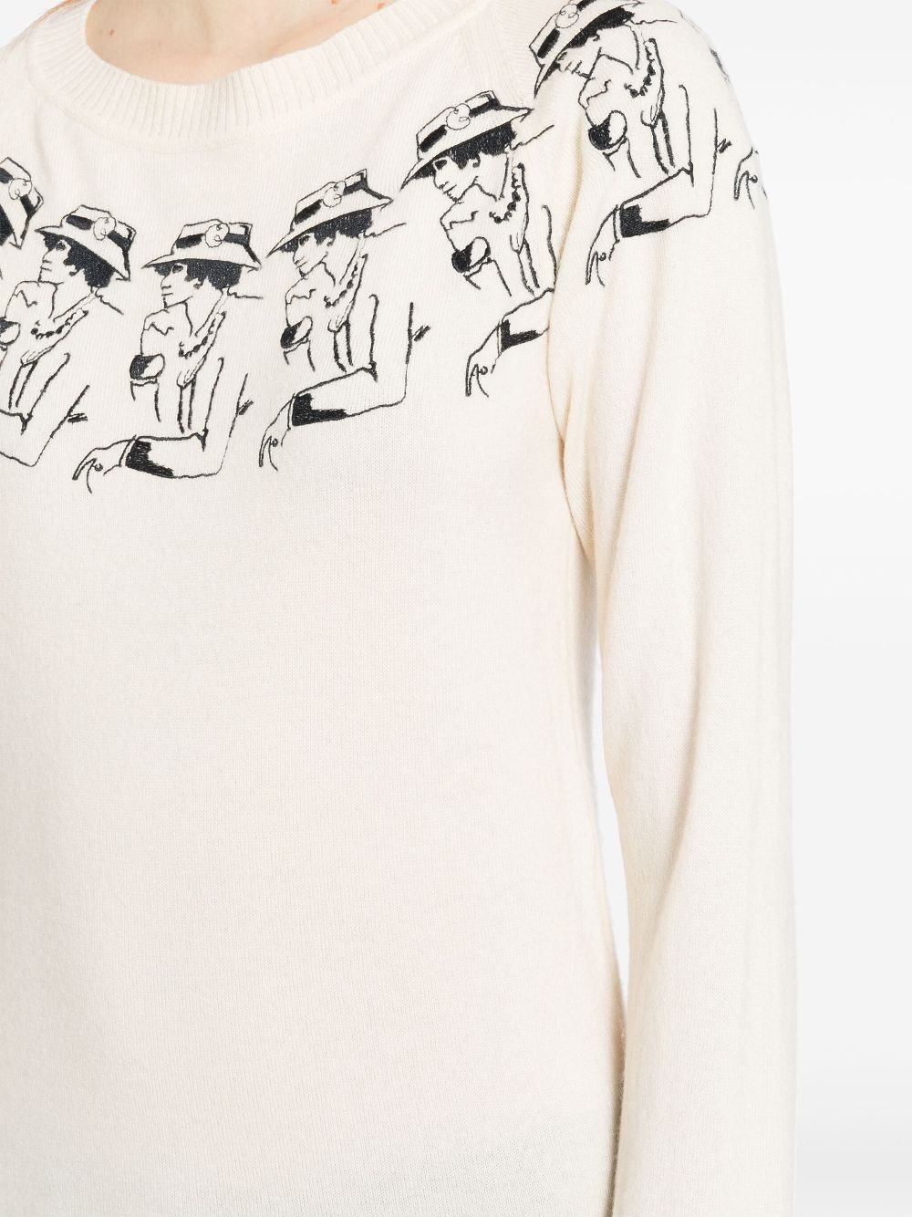 CHANEL embroidered cashmere jumper Women