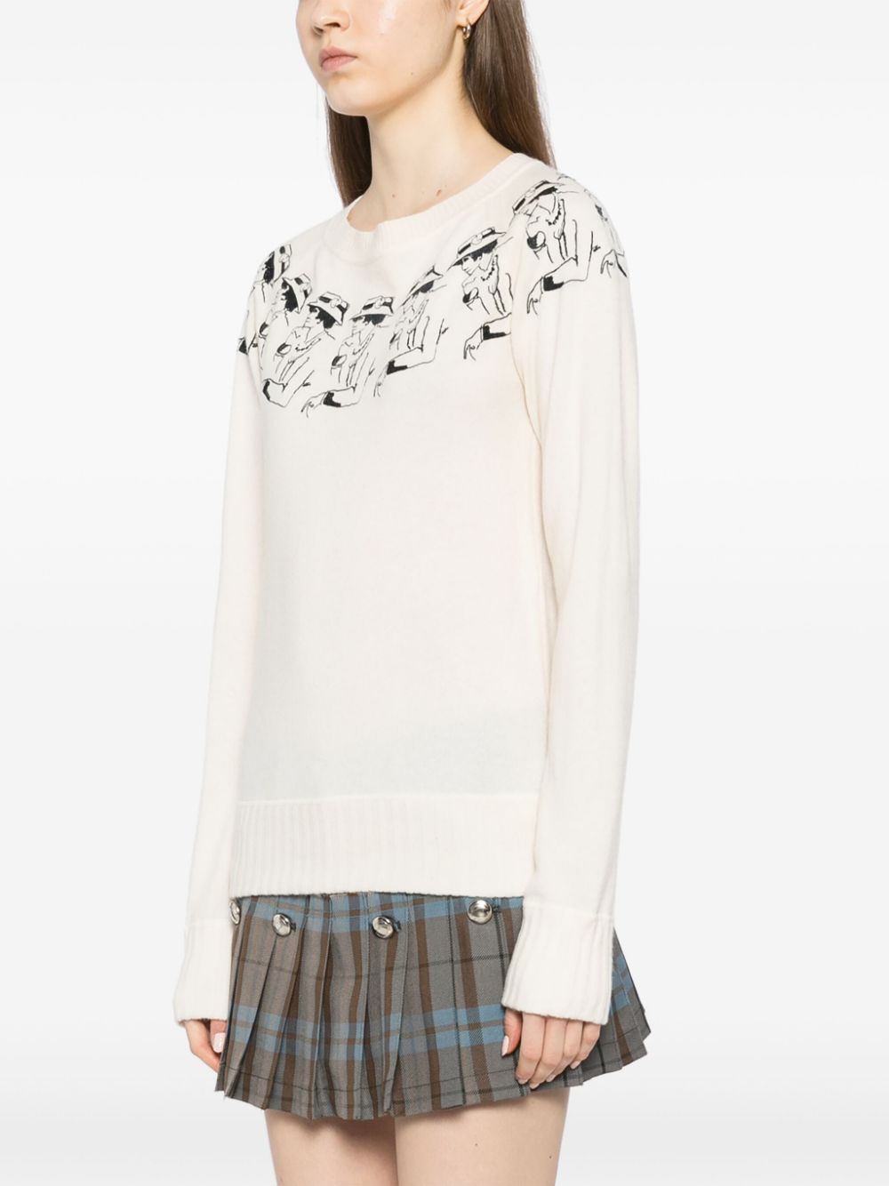 CHANEL embroidered cashmere jumper Women