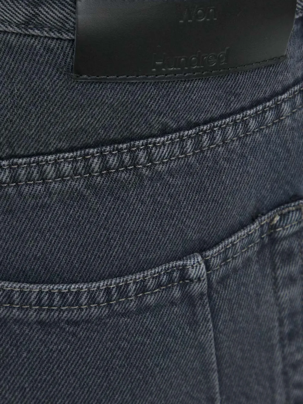 Won Hundred Jeans met riemlussen Zwart