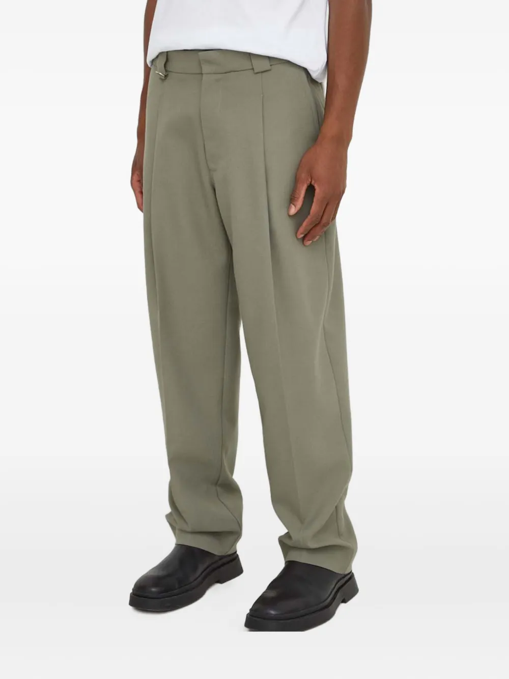 Won Hundred pleated-design trousers | Green | Image 1