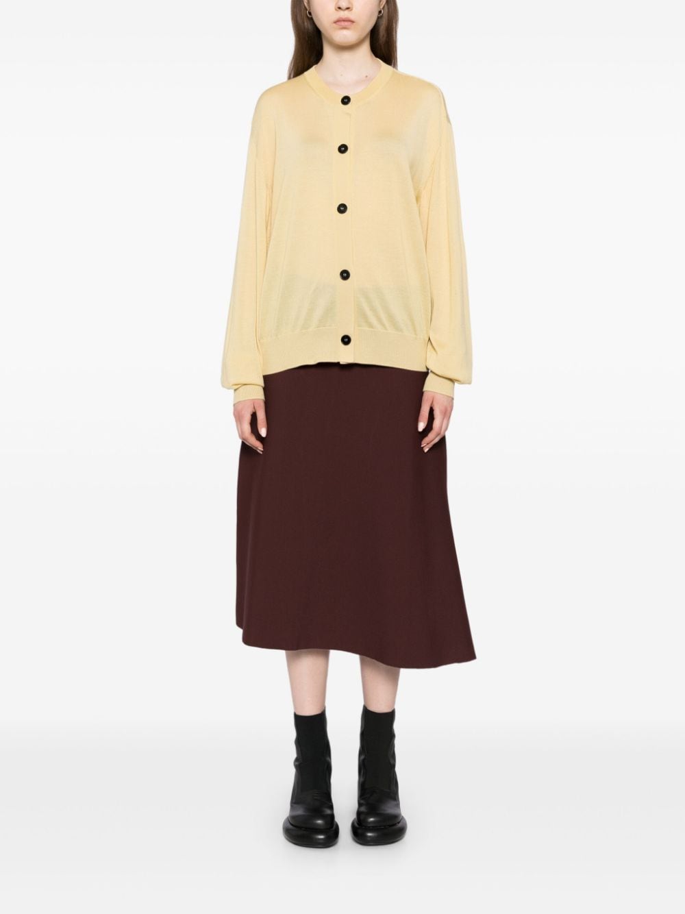 Jil Sander Asymmetrische rok - Bruin