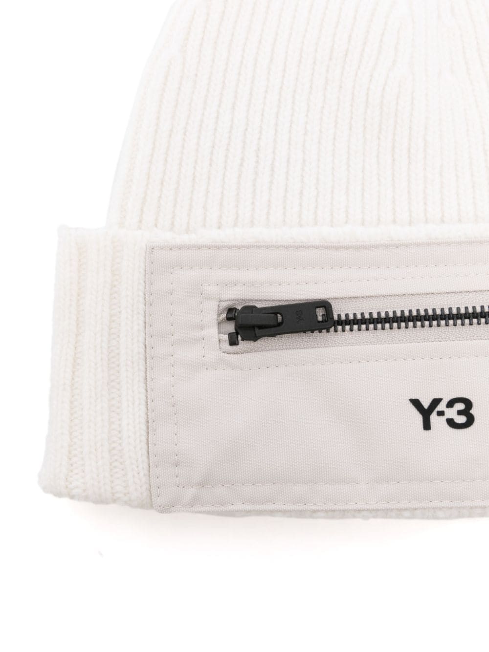 Shop Y-3 Logo-print Wool Beanie In Weiss