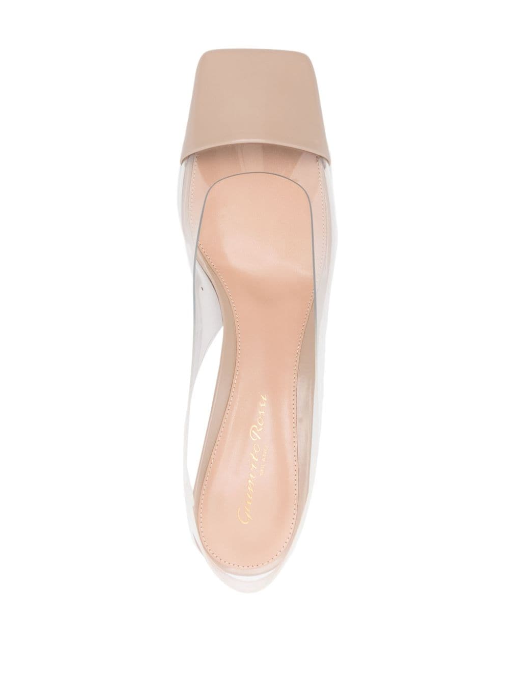 Shop Gianvito Rossi Transparent-panel Pumps In Neutrals