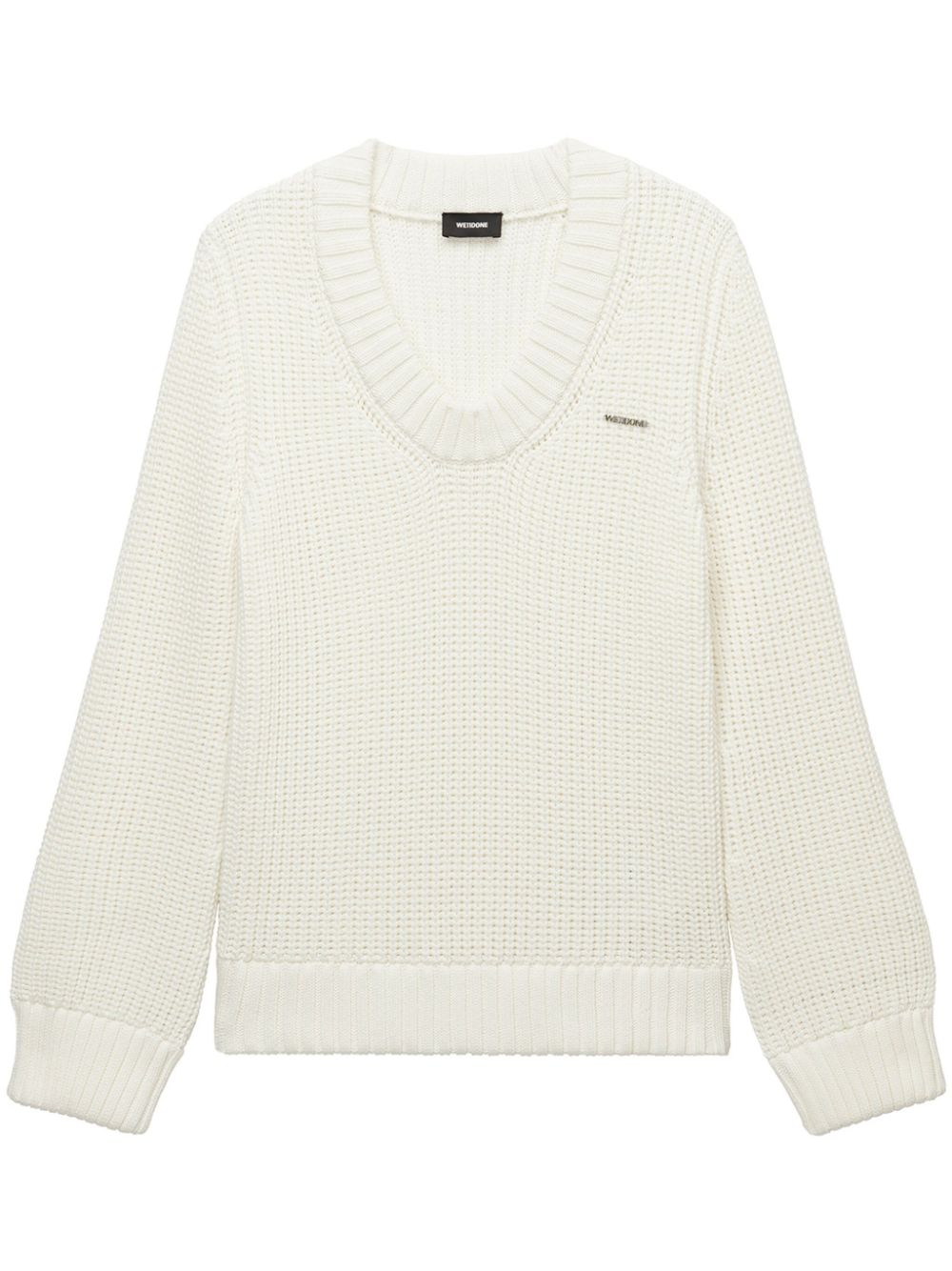 We11done chunky-knit jumper - White