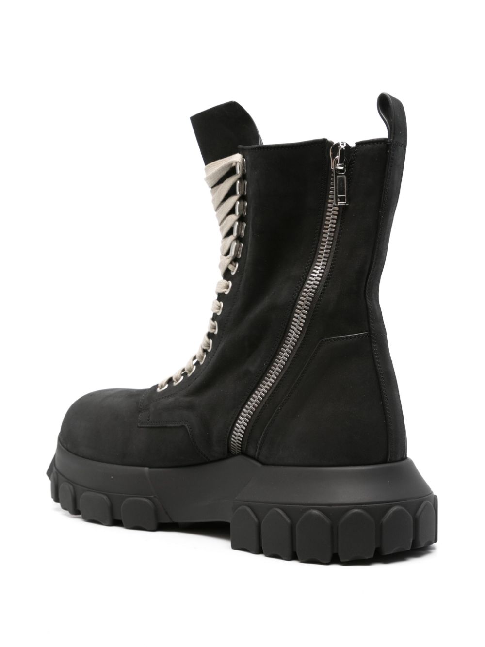 Rick Owens Leren laarzen met nubuck Zwart