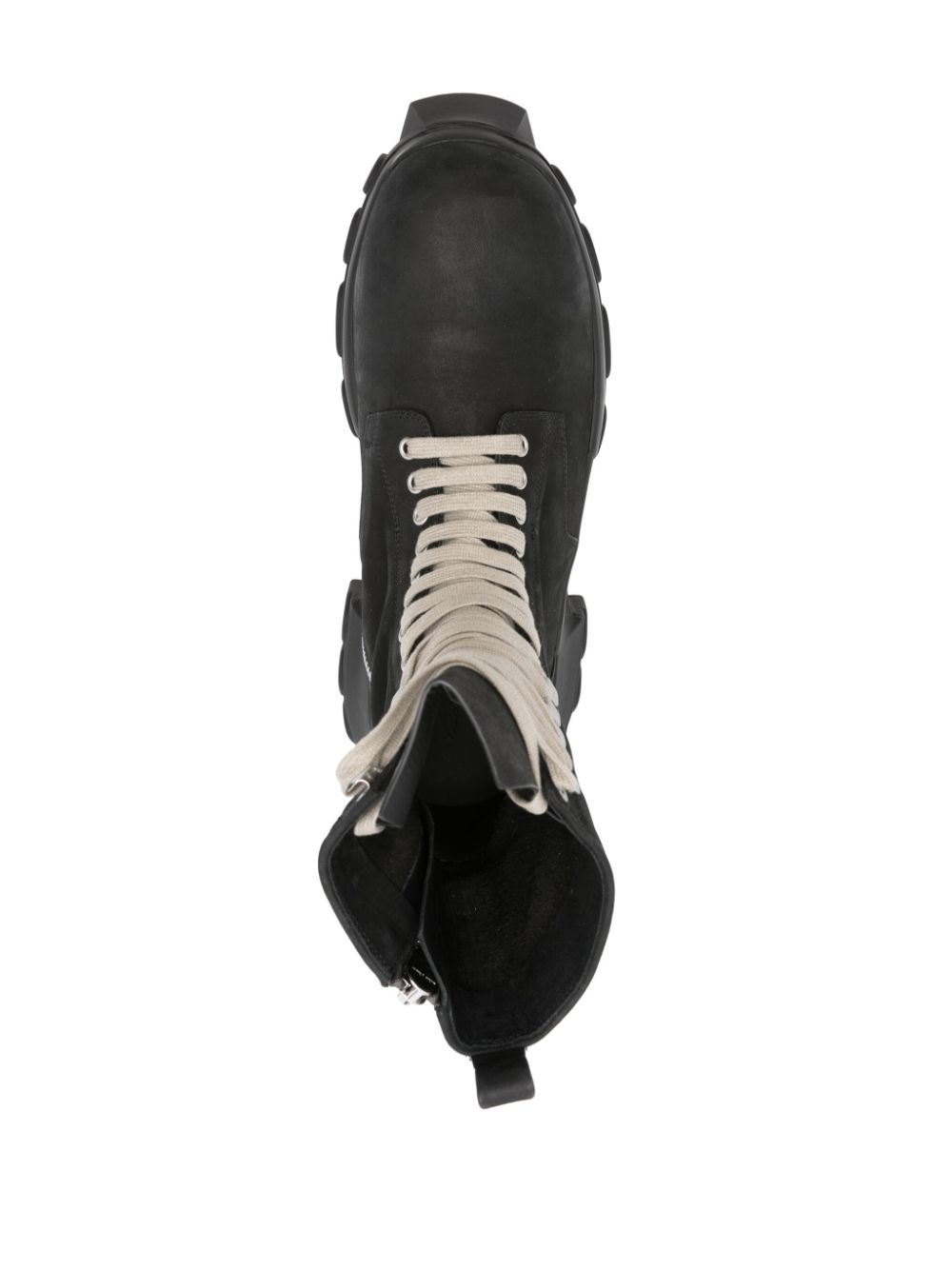 Rick Owens Leren laarzen met nubuck Zwart