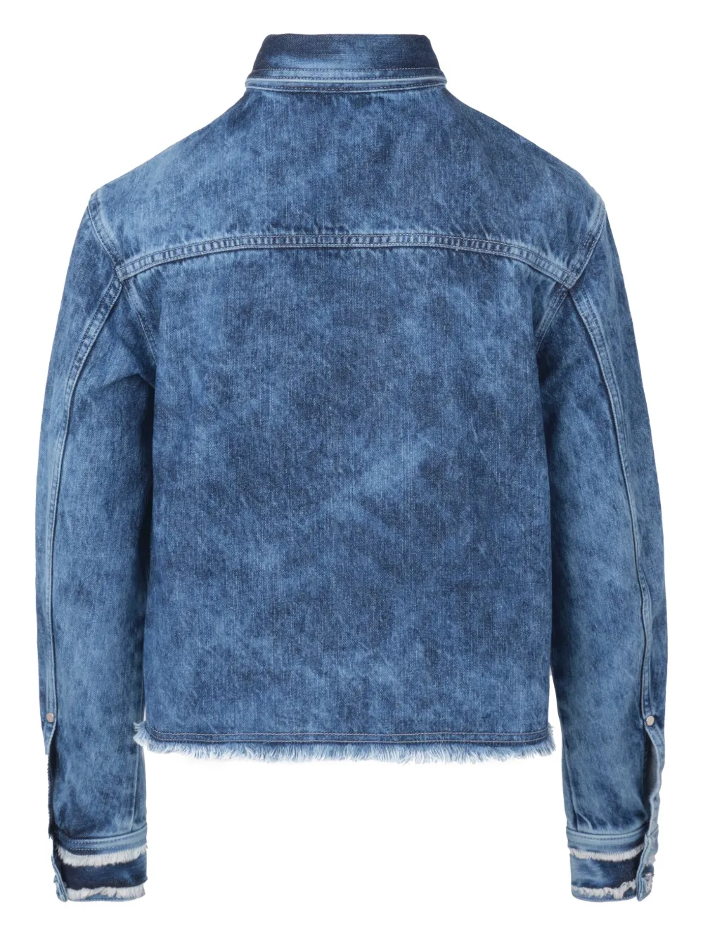 Ports 1961 Denim blouse met logopatch Blauw