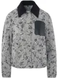 Ports 1961 floral-print denim jacquard jacket - White