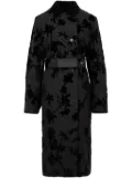 Ports 1961 floral-print trench coat - Black