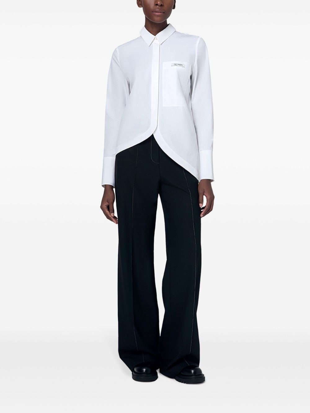 Ports 1961 asymmetric shirt - Wit