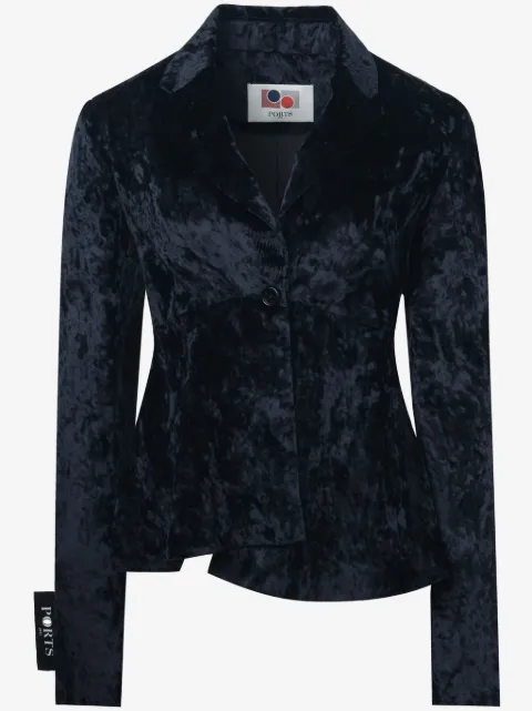 Ports 1961 Ice Floral velvet-effect blazer
