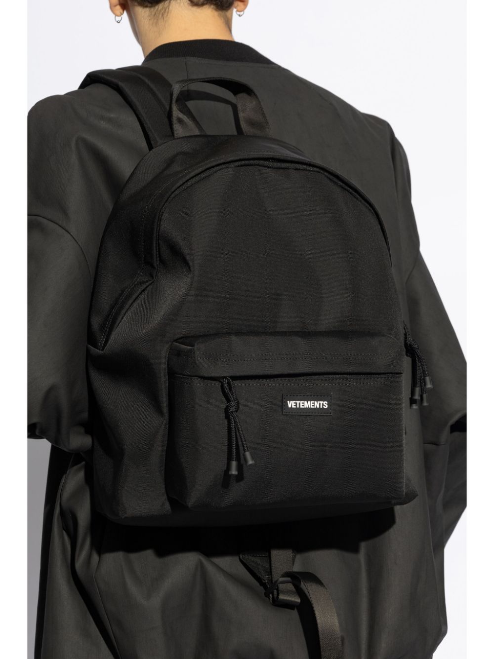 Shop Vetements Logo-appliqué Backpack In Black