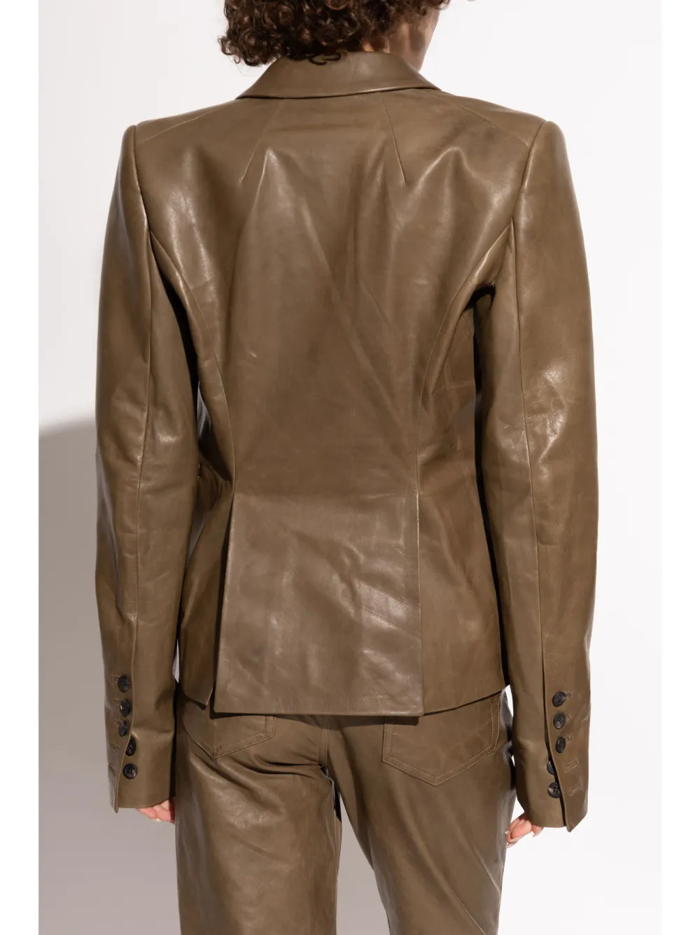 Rick Owens Leren blazer Bruin
