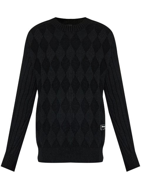 Balmain logo-patch wool jumper