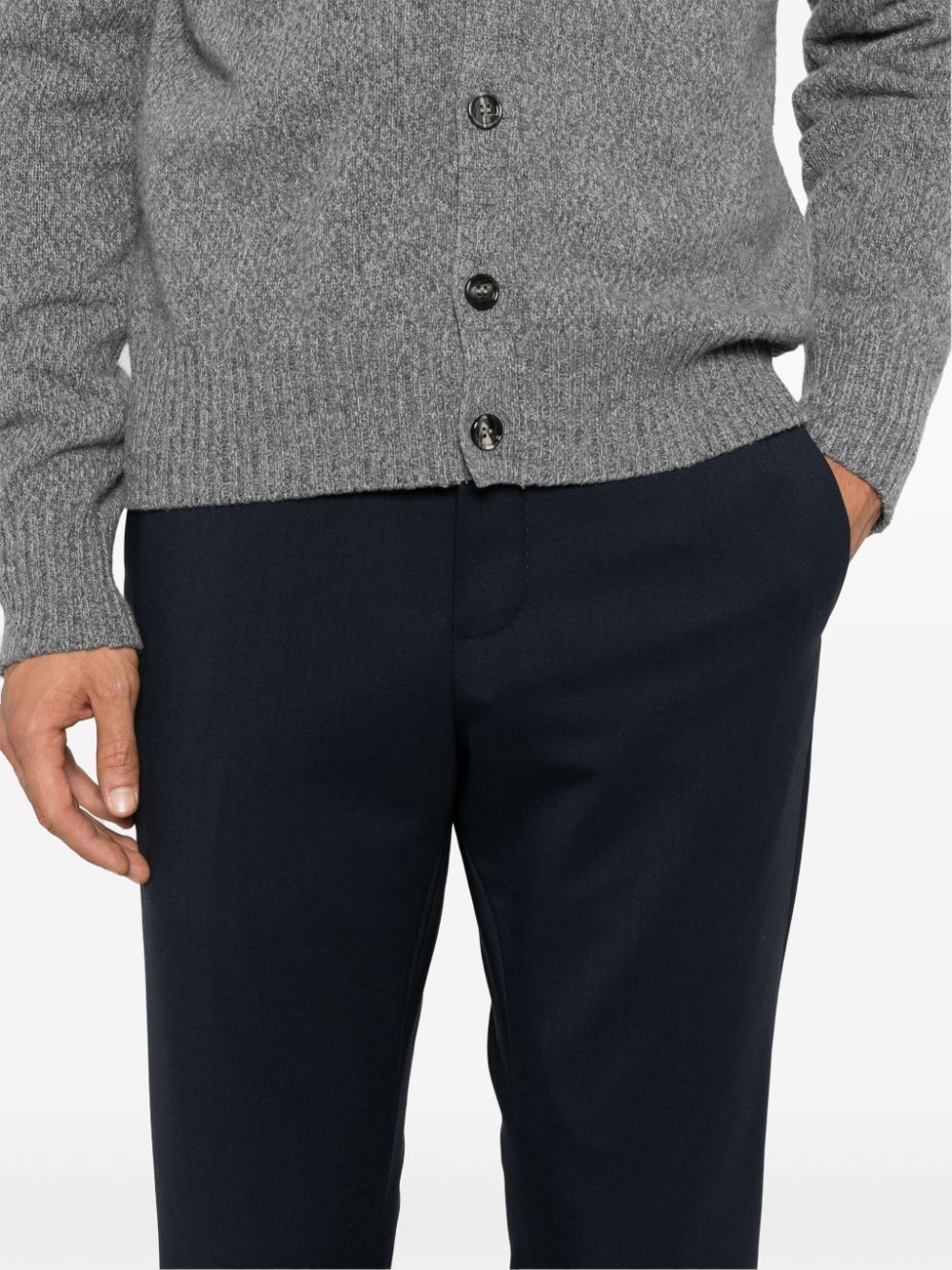 Shop Pt Torino Edge Tailored Trousers In Blue