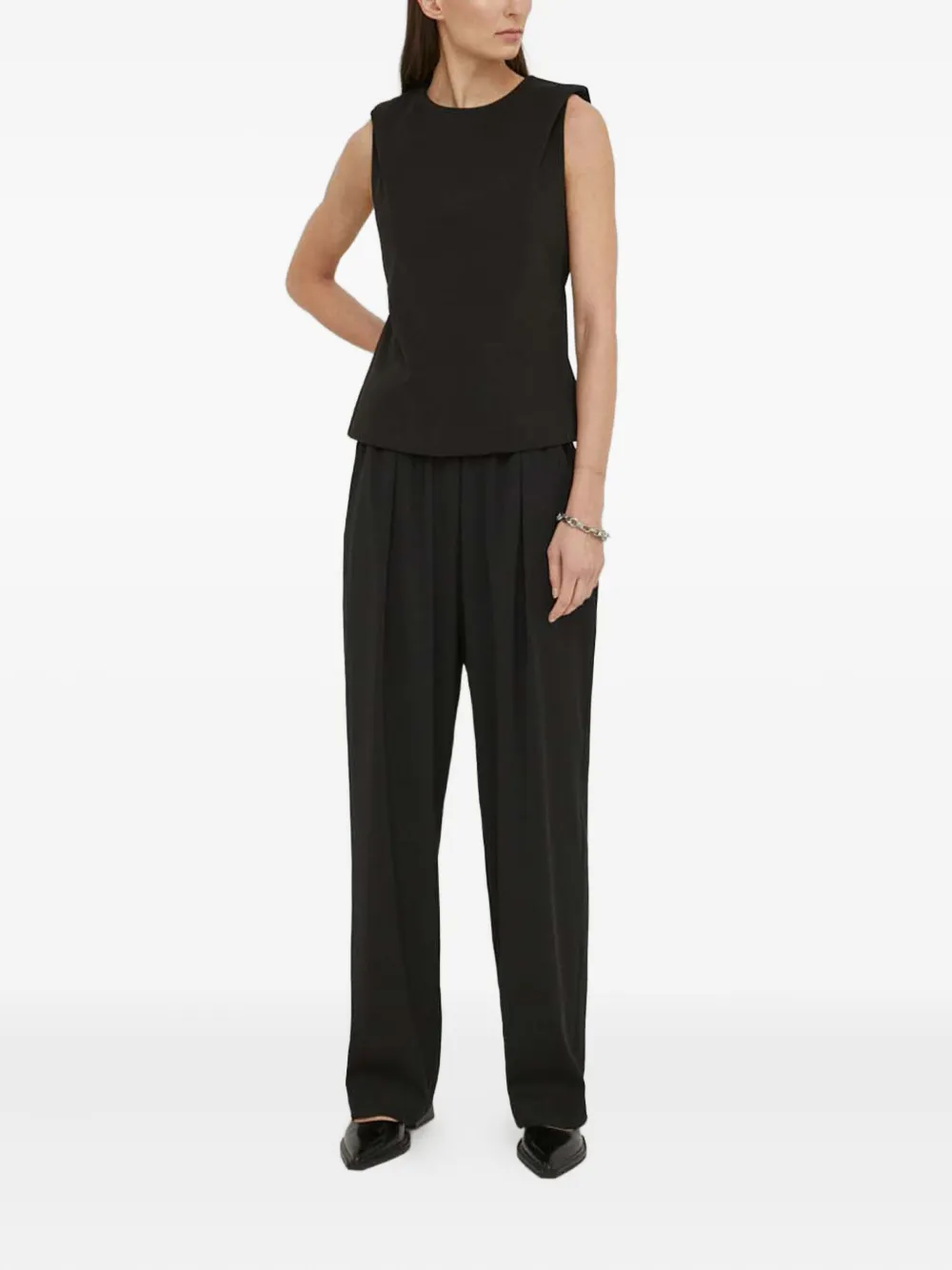 SAMSOE SAMSOE Palazzo plooibroek - Zwart