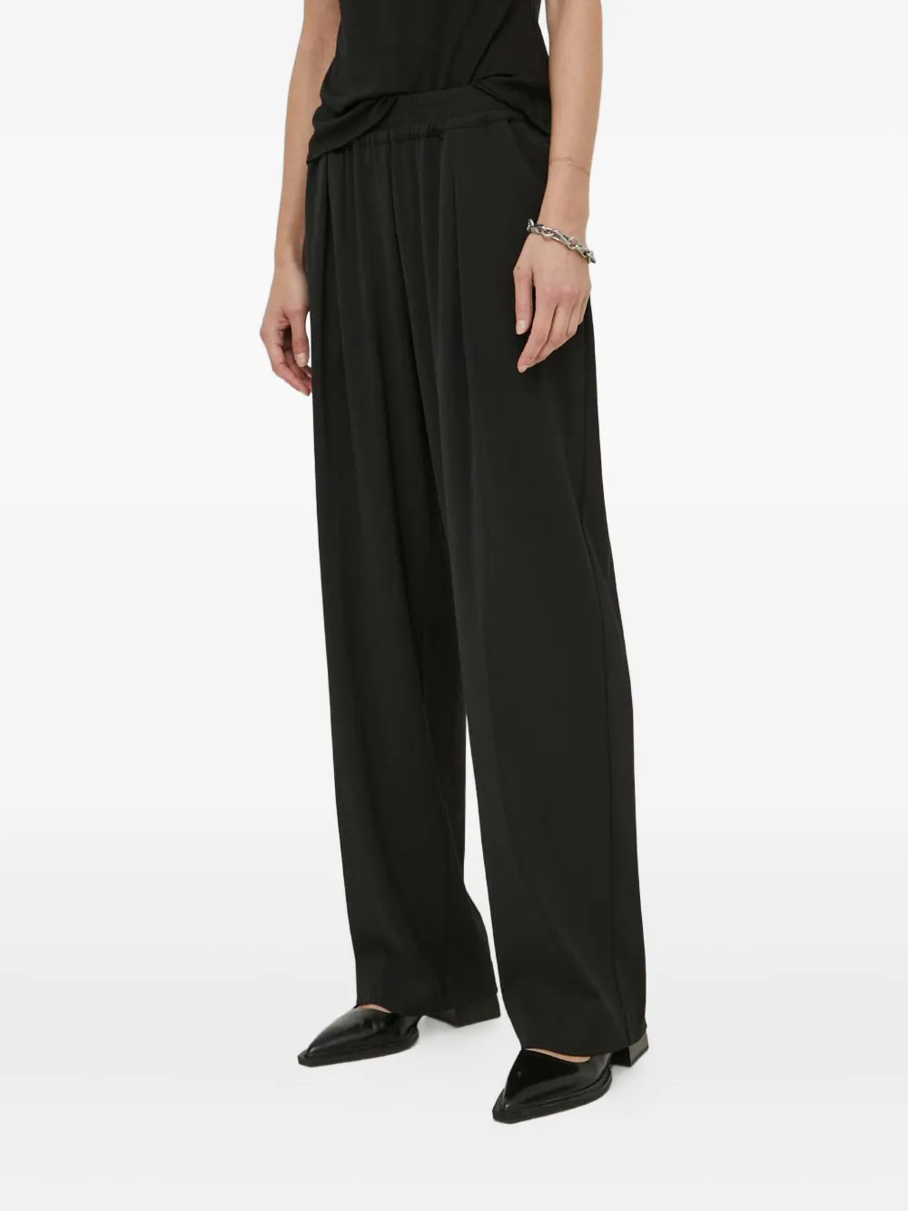 SAMSOE SAMSOE pleated palazzo pants | Black | Image 1