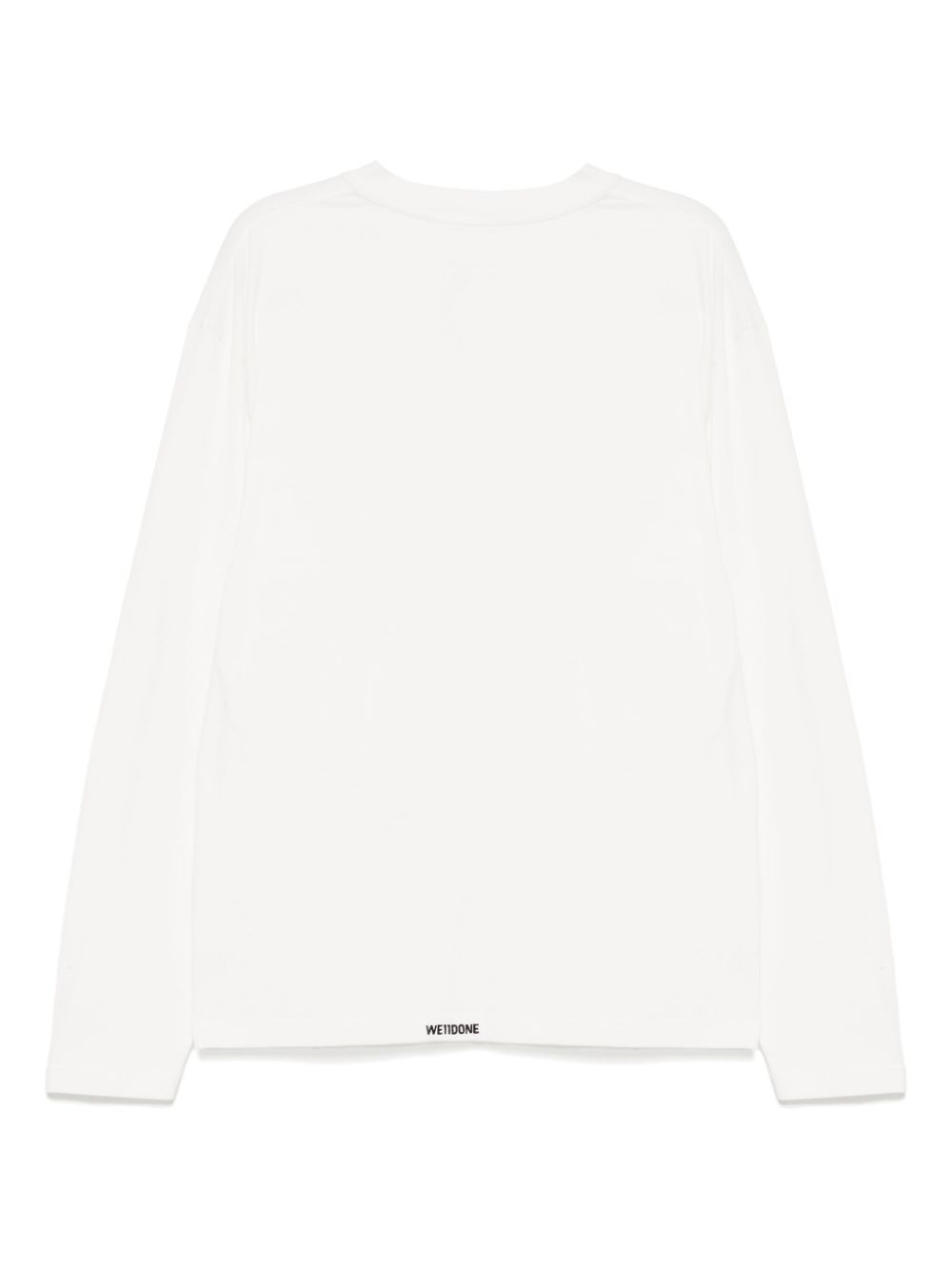 We11done Pearl Logo long sleeve T-shirt - Neutrals