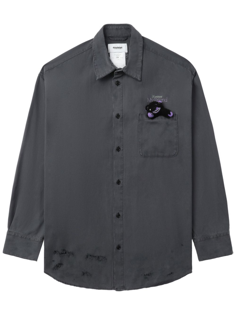 Doublet appliqué-detail shirt - Black