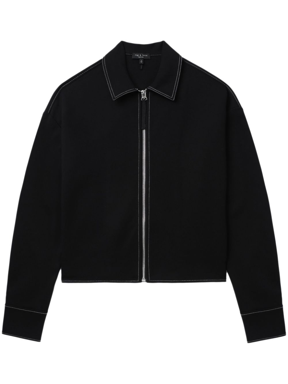 Rag & bone Shirtjack met contrasterend stiksel Zwart