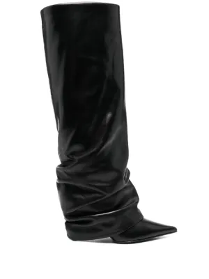 Jil Sander レザーロングブーツ | ブラック | FARFETCH JP