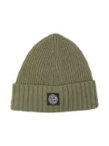 Stone Island Junior Compass-patch beanie - Green