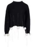 Ports 1961 Pom Pom mohair-blend sweater - Black