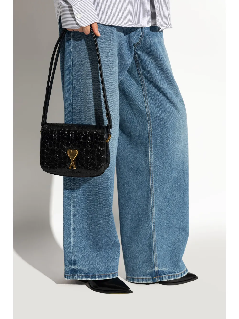 AMI Paris Paris Paris shoulder bag - Zwart