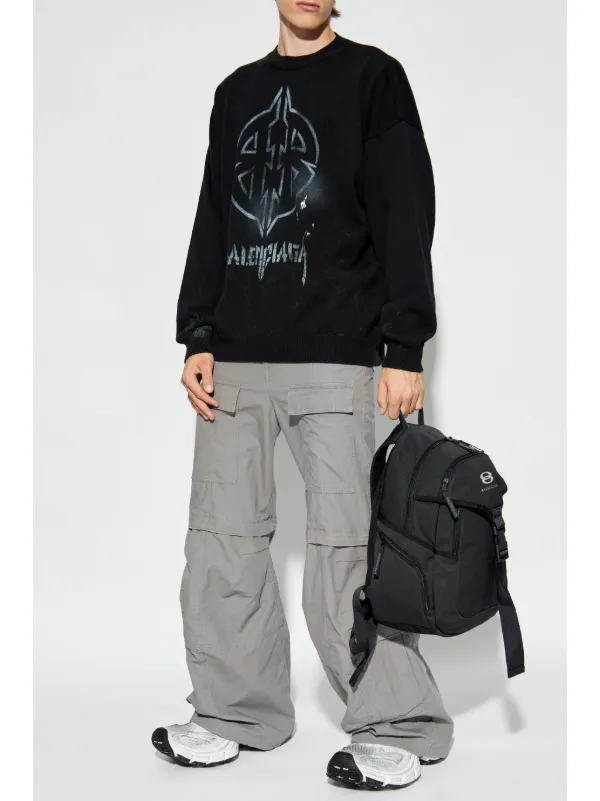 【関税＆送料込み】Balenciaga Black Sweatshirt black-cotton-balenciaga-