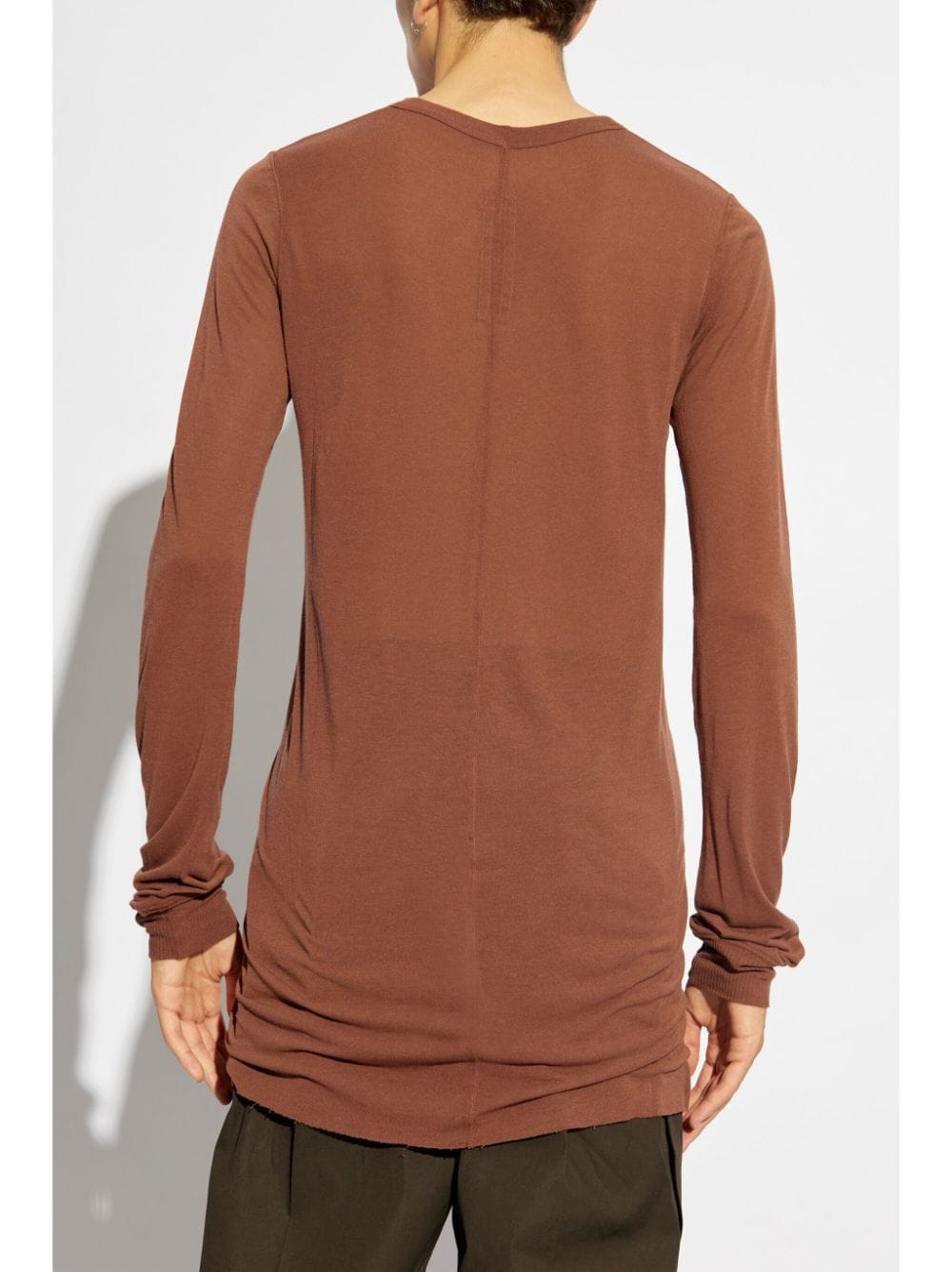 Shop Rick Owens Round-neck T-shirt In Brown