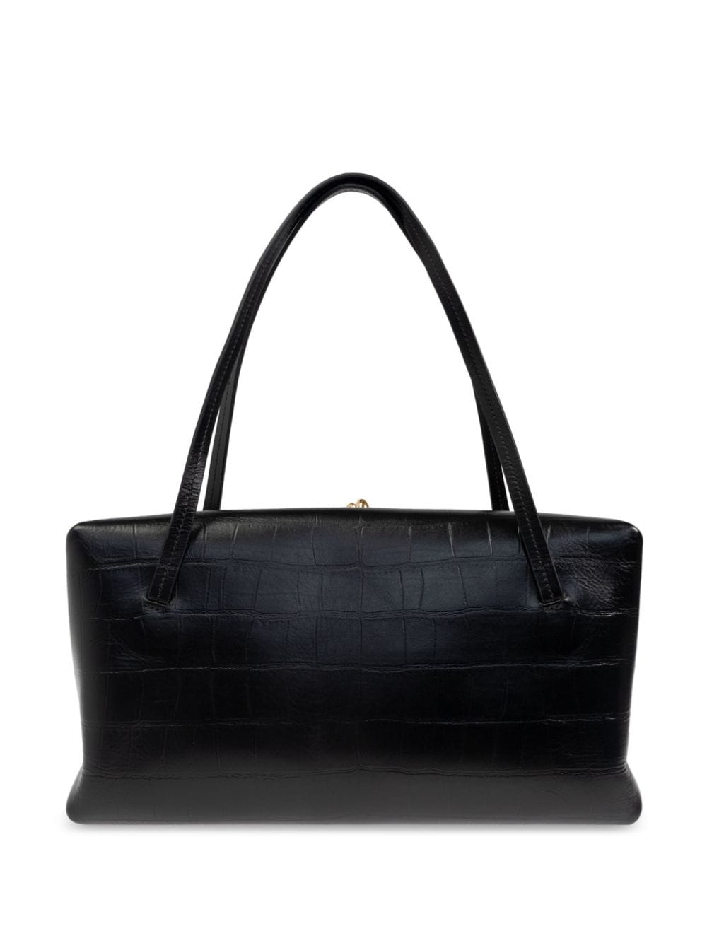 Shop Jil Sander Leather Shoulder Bag In Black