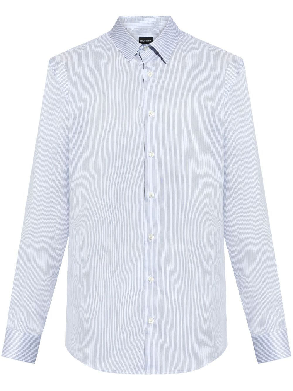 Shop Giorgio Armani Slim-cut Shirt In Blue