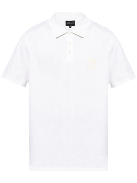 Giorgio Armani logo-embroidered polo shirt