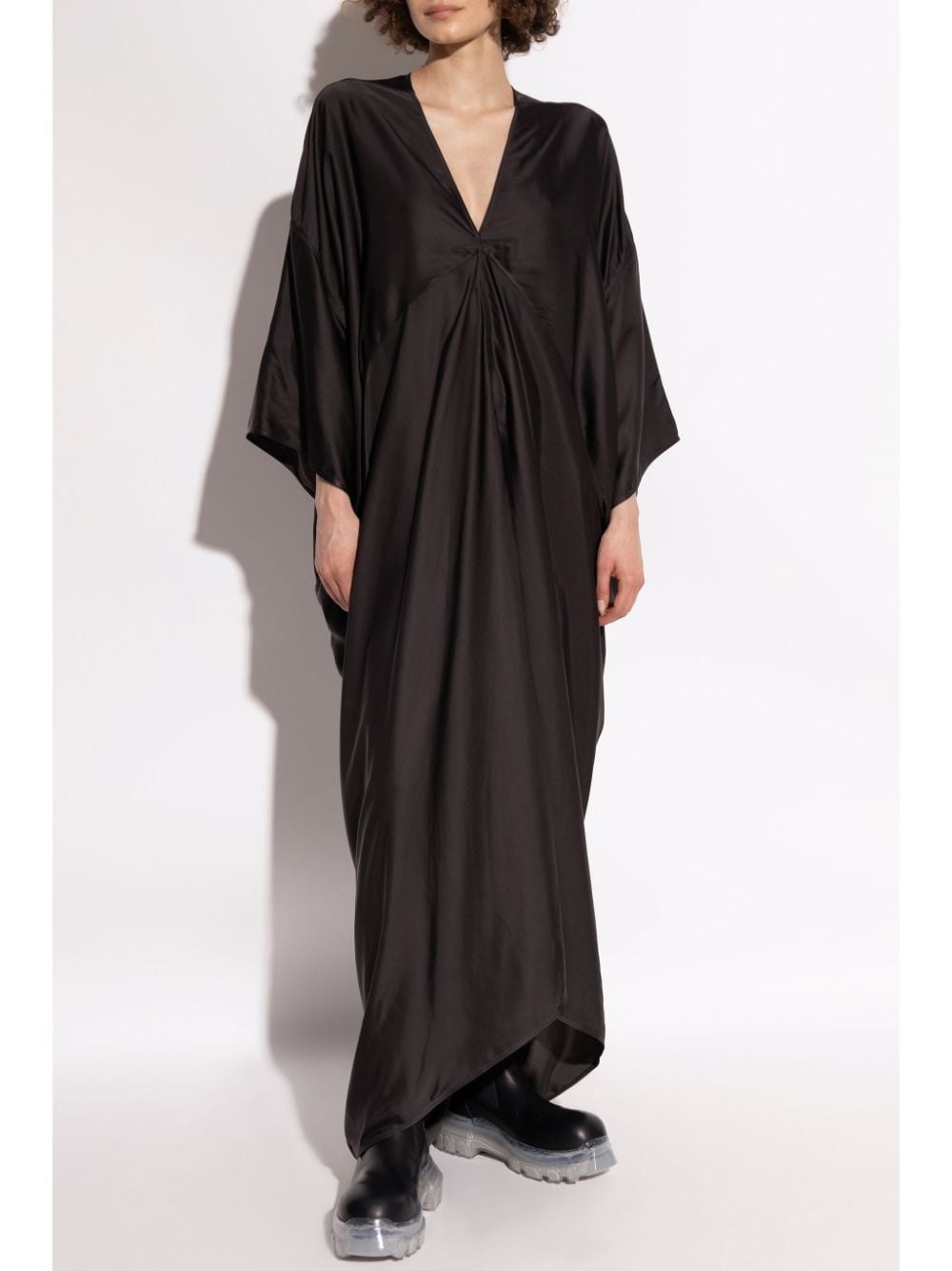 Shop Rick Owens Tommyknite Maxi Dress In Brown