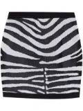 Balmain zebra-print skirt - Black