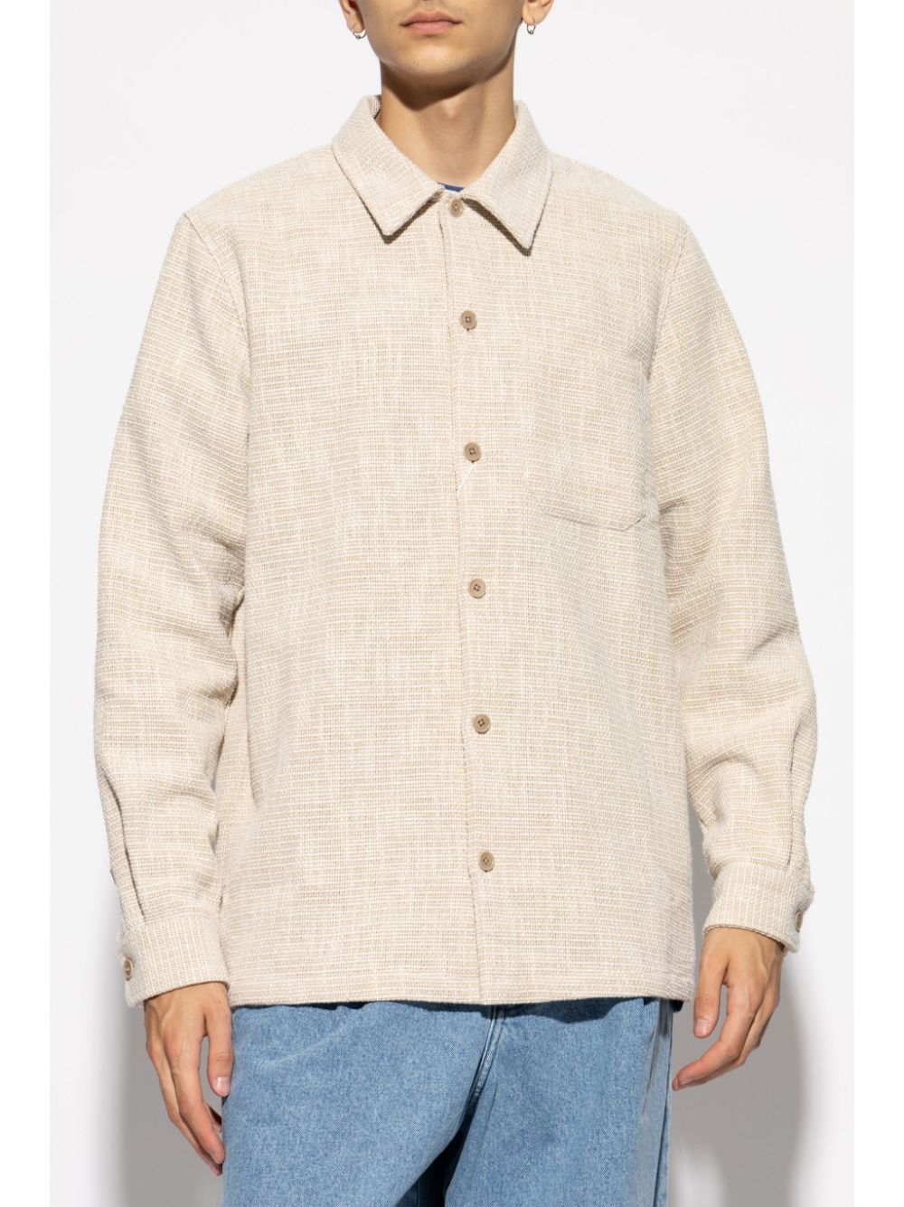 Shop Samsoe & Samsoe Sataka Jc Shirt Jacket In Neutrals