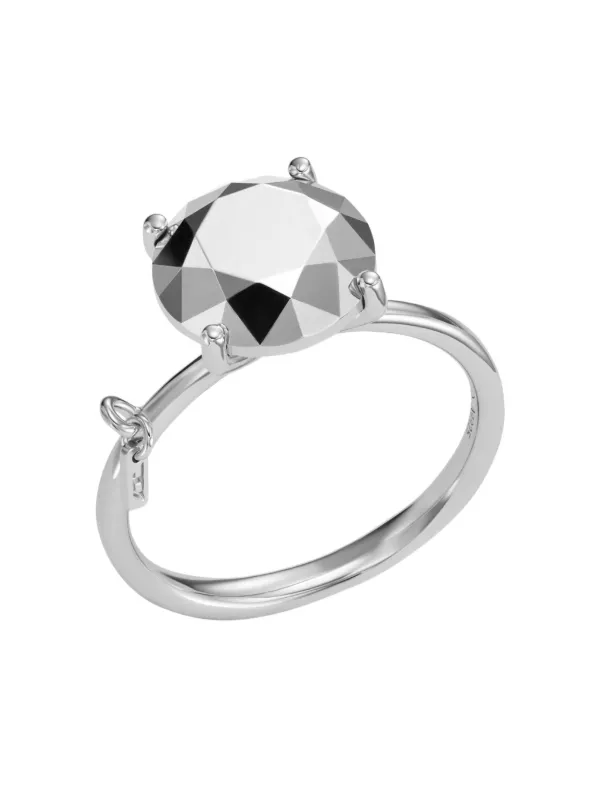 【DIESEL】すぐ届く★Diamond Cut Sterling Silver Ring Diesel diamond-cut Ring | Silver | FARFETCH