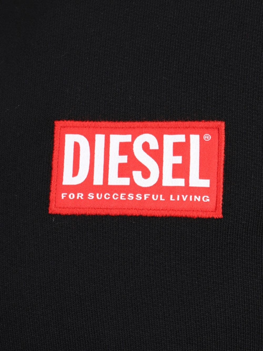 Shop Diesel S-boxt Cotton Hoodie In Black