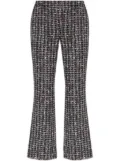 Balmain flared tweed trousers - Black