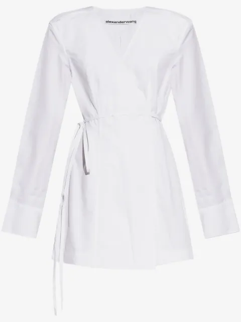 Alexander Wang slit-detailing wrap dress