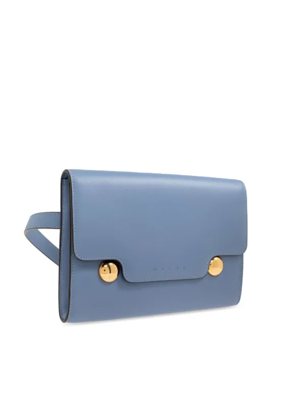Marni Trunkaroo Leather Belt Bag | Blue | FARFETCH
