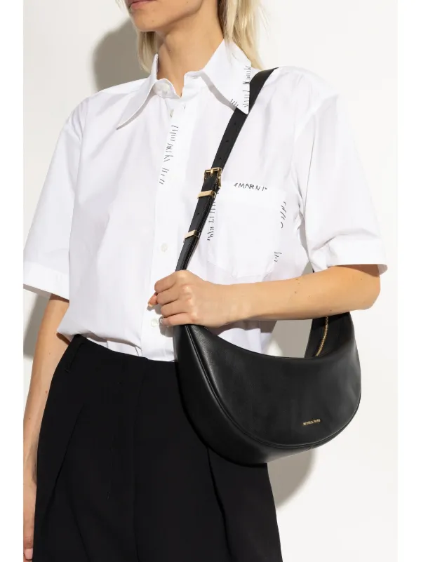 Nannini &ndash; Borsa A Spalla Mezzaluna In Nylon E Pelle Liberty