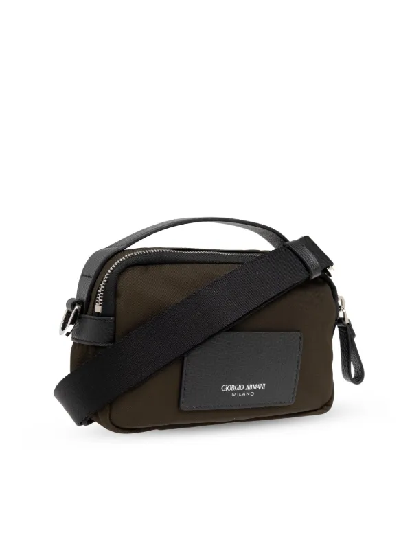 美品　GIORGIO ARMANI ビジネスバッグ　ナイロン　レザー　ロゴ総柄 アルマーニ バッグ（メンズビジネスバッグ）｜バッグ