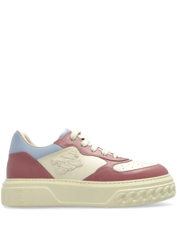 VIP【関税送料無料】希少 CASADEI WHITE BEIGE LEATHER SNEAKERS 24460109_54562211_600.jpg