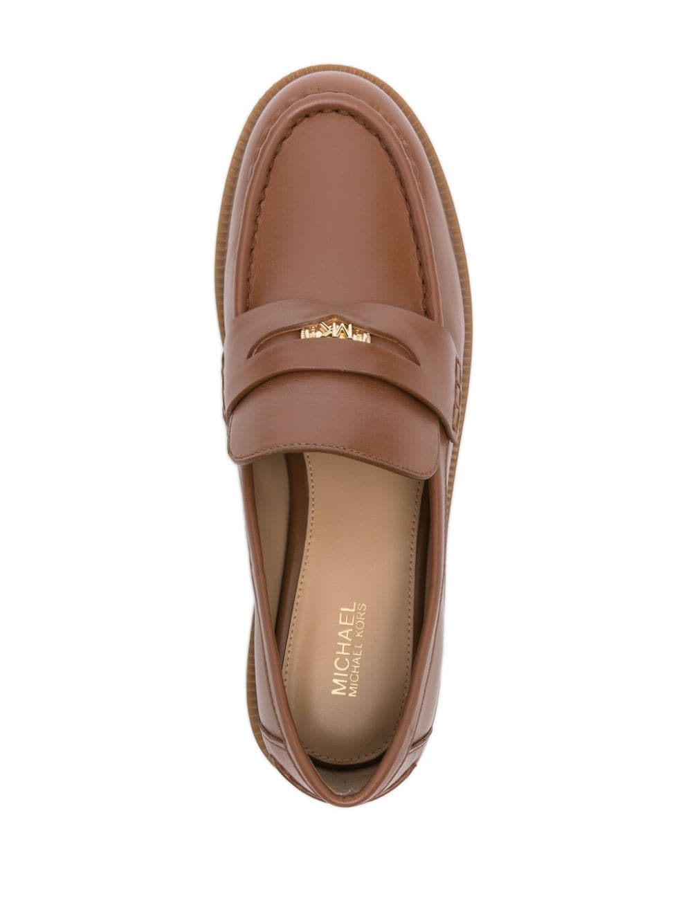 Shop Michael Michael Kors Eden Loafers In Brown