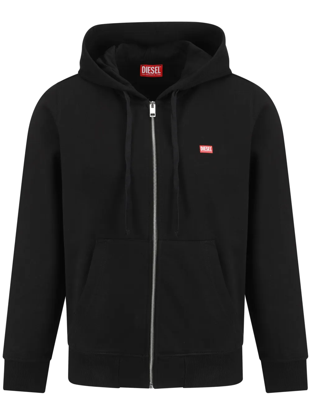 Diesel S-GINN hoodie met rits Zwart