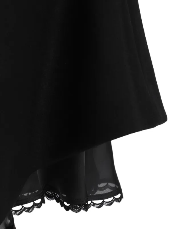 Sacai Wool Asymmetric Skirt | Black | FARFETCH JO