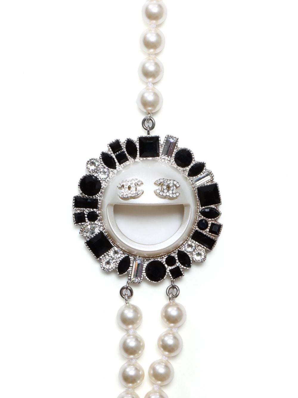 CHANEL Pre-Owned 2016 Smile CC necklace - Wit