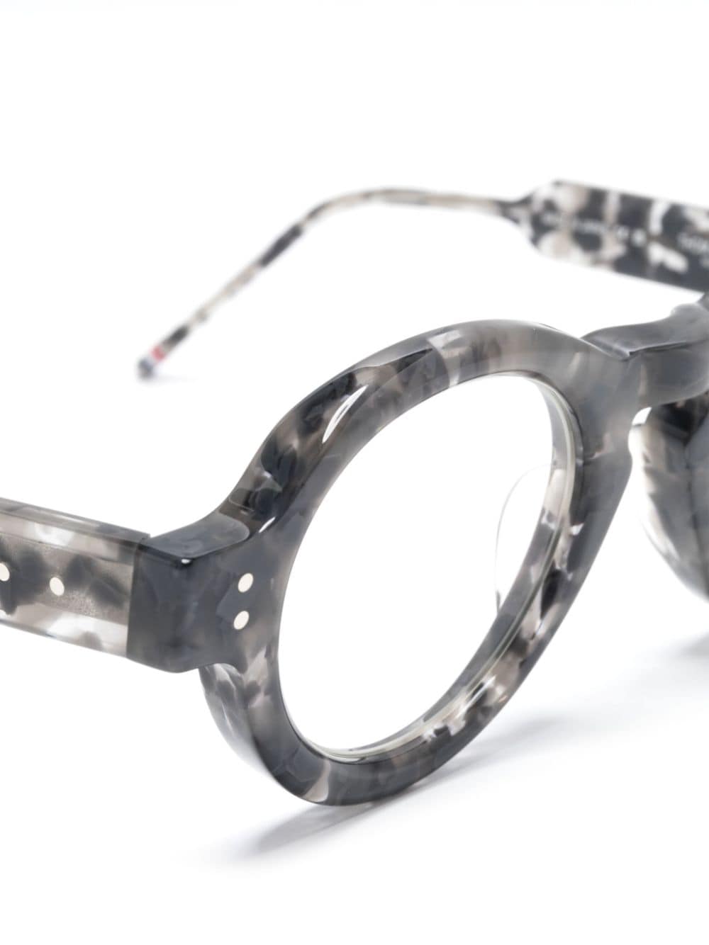 Shop Thom Browne Round-frame Glasses In Grey